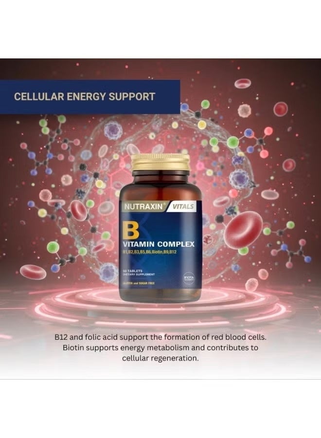 Nutraxin B Vitamin Complex 60 Tablets: Energy, Nerve, Skin Support - Image 5